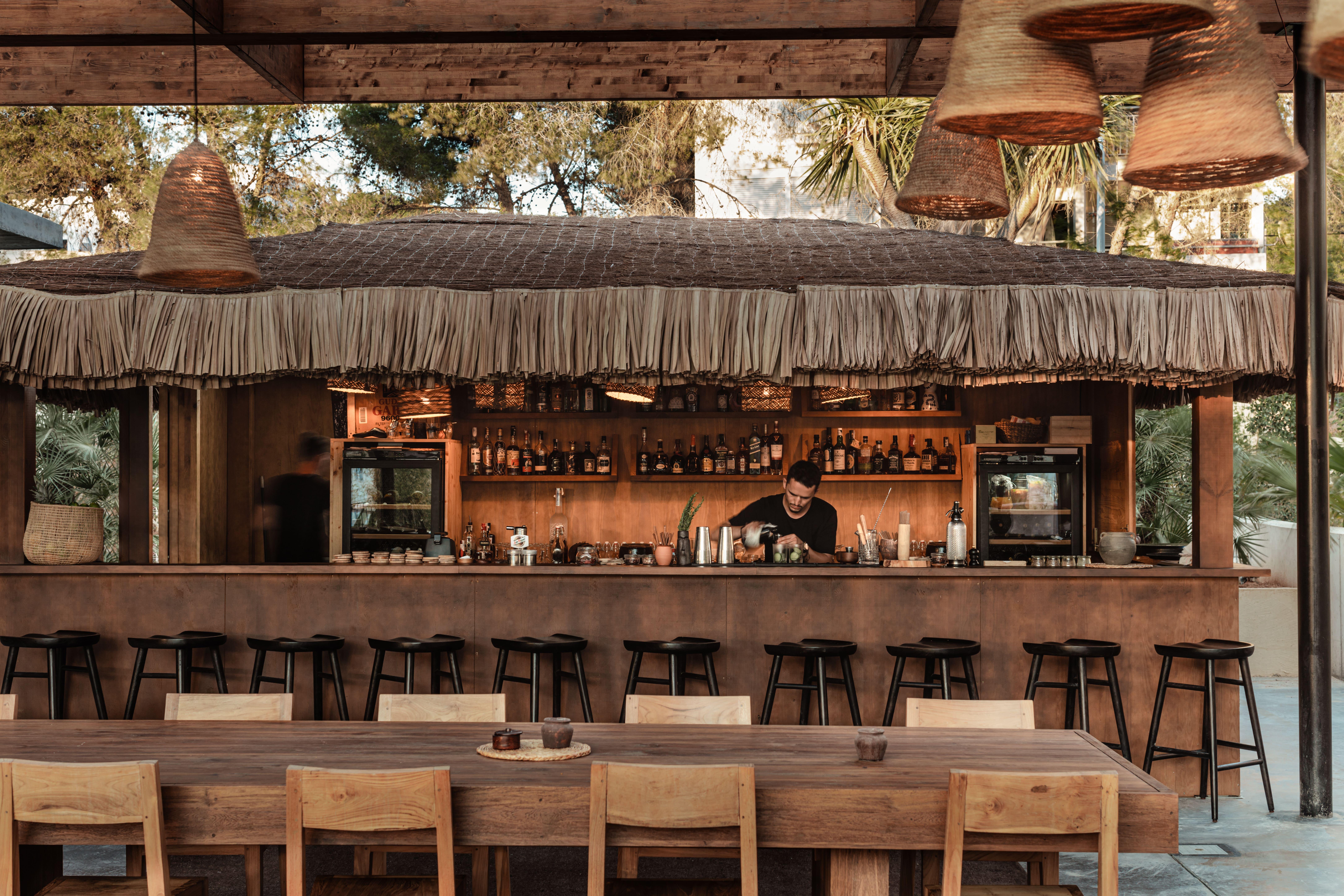 ホテル Oku Ibiza (Adults Only) サンアントニオアバド エクステリア 写真 The bar at the pool